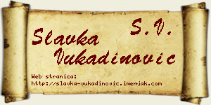 Slavka Vukadinović vizit kartica